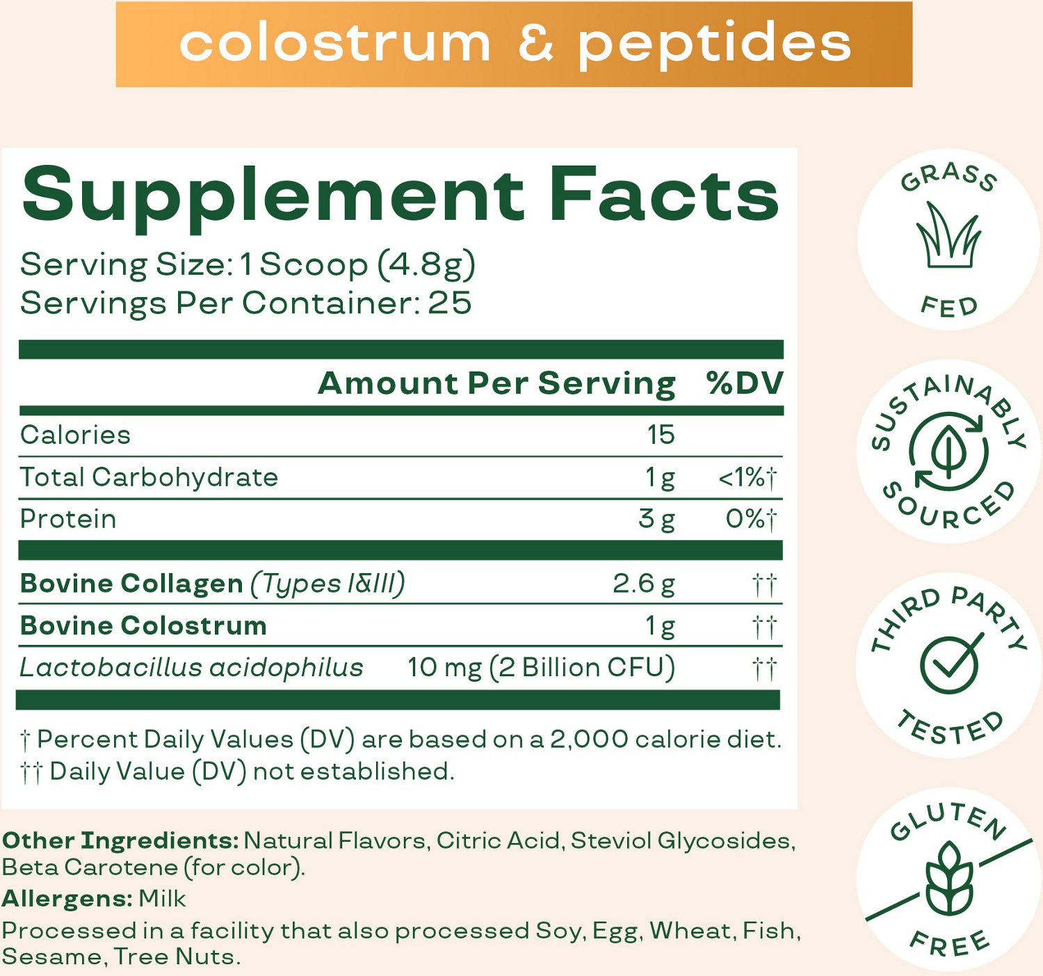 Bloom Nutrition Colostrum & Collagen Peptides 25-Pack - view number 5
