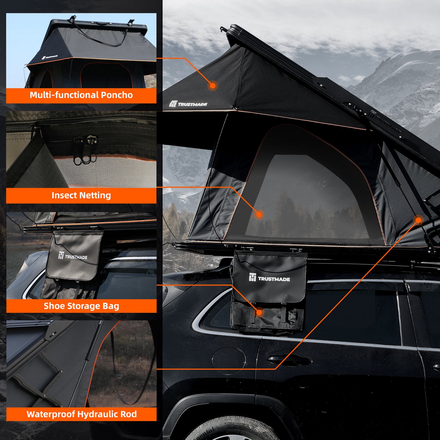Trustmade Aluminum Hard Shell Rooftop Tent - view number 4