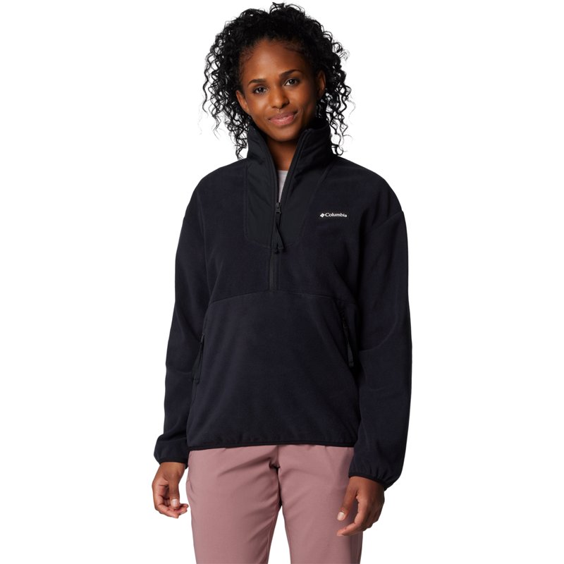 Columbia Sportswear Women's Sequoia Grove 1/2 Zip Fleece Black, Small - Women's Outdoor Long-Sleeve Tops at Academy Sports