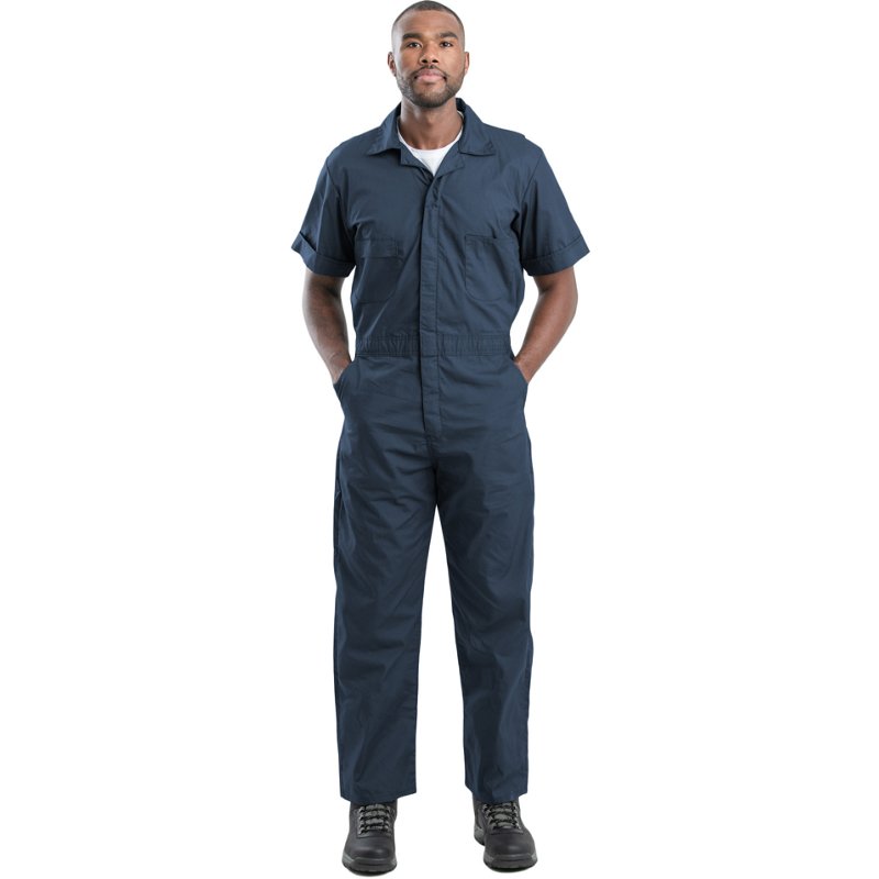 Berne Men's Axel Short Sleeve Coveralls Navy Blue, 3X-Large - Men's Work Over/Coveralls at Academy Sports