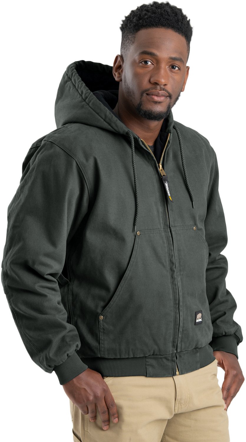 Berne Men's Highland Washed Hooded Jacket - view number 4
