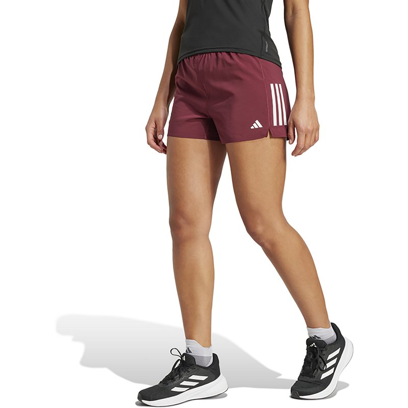 adidas Women's Own the Run Shorts 3 in Shadow Red, X-Large - Women's Athletic Performance Bottoms at Academy Sports