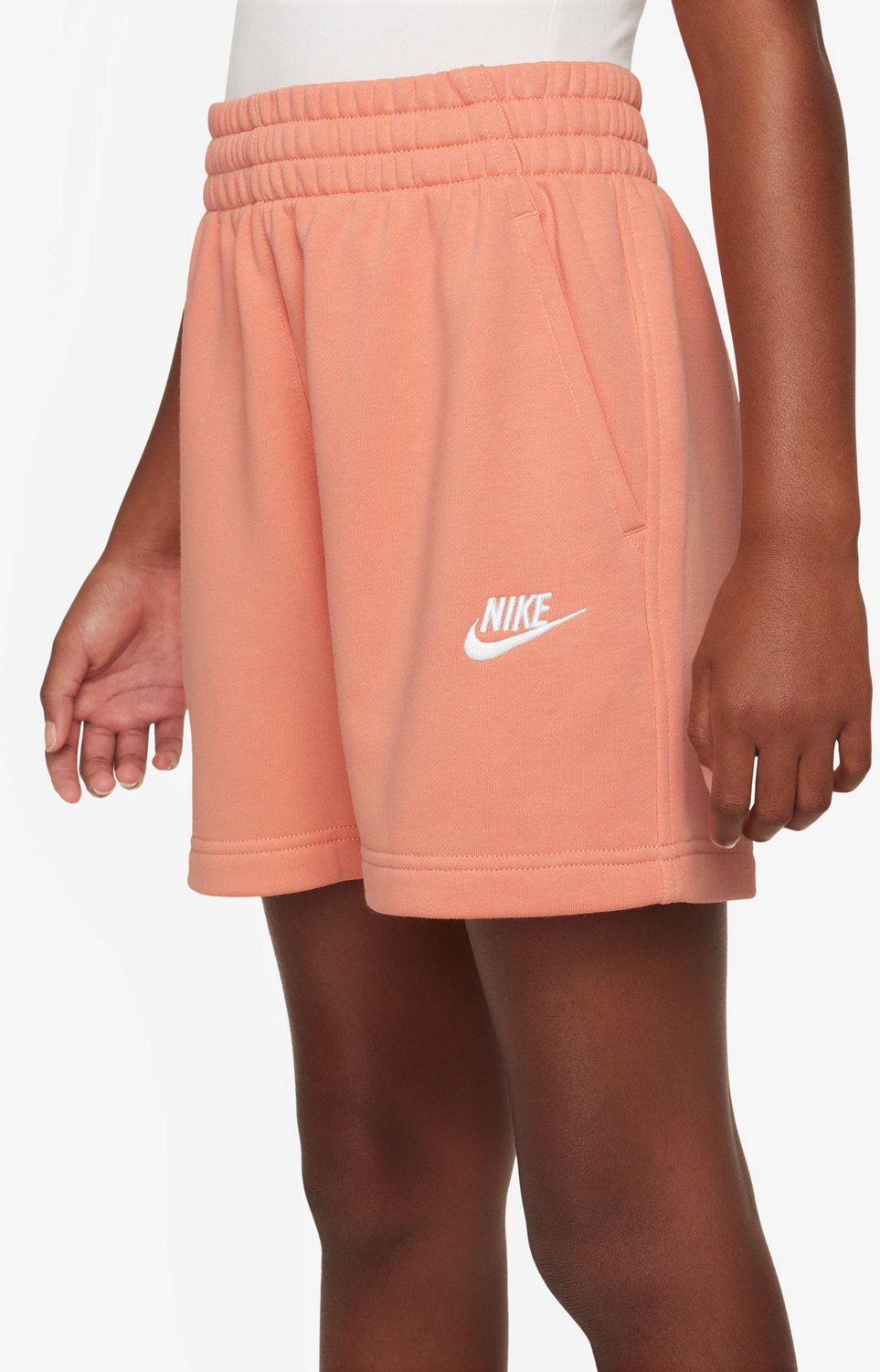Nike Girls' Sportswear Club Fleece Shorts 5 in - view number 2