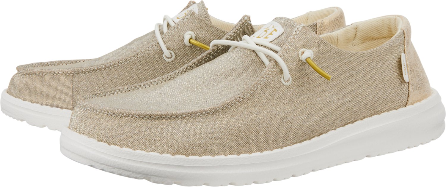 HEYDUDE Women's Wendy Metallic Sparkles Rose Slip-On Shoes - view number 2