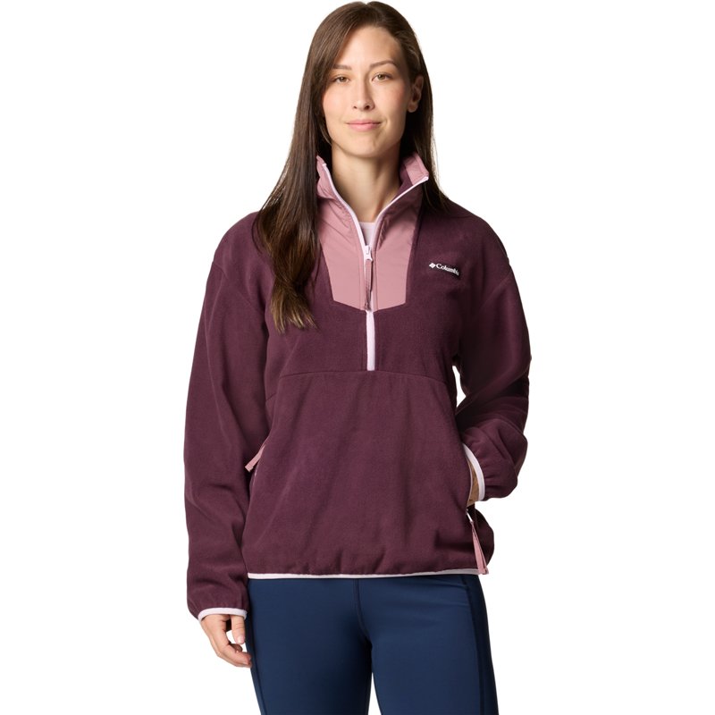 Columbia Sportswear Women's Sequoia Grove 1/2 Zip Fleece Moonvista/Fig/Pink Dawn, Medium - Women's Outdoor Long-Sleeve Tops at Academy Sports