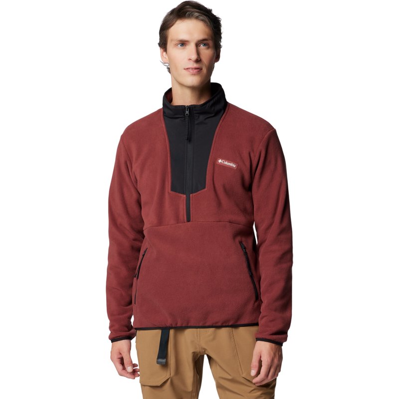 Columbia Sportswear Columbia Men's Sequoia Grove Half-Zip Fleece Spice/Black/Spicy Pulls, Small - Men's Longsleeve Outdoor Tops at Academy Sports