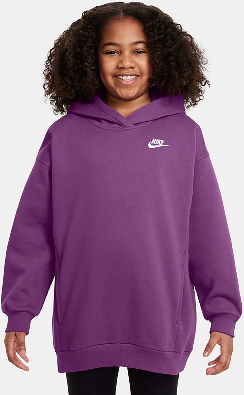 Nike Girls' Clube Fleece Oversized Pullover Hoodie | Academy
