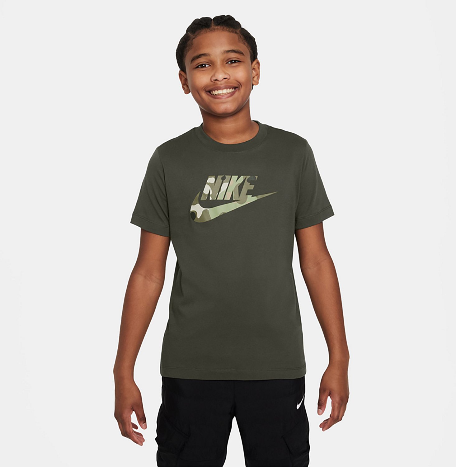 Nike Boys Club Camo Short Sleeve T shirt Academy