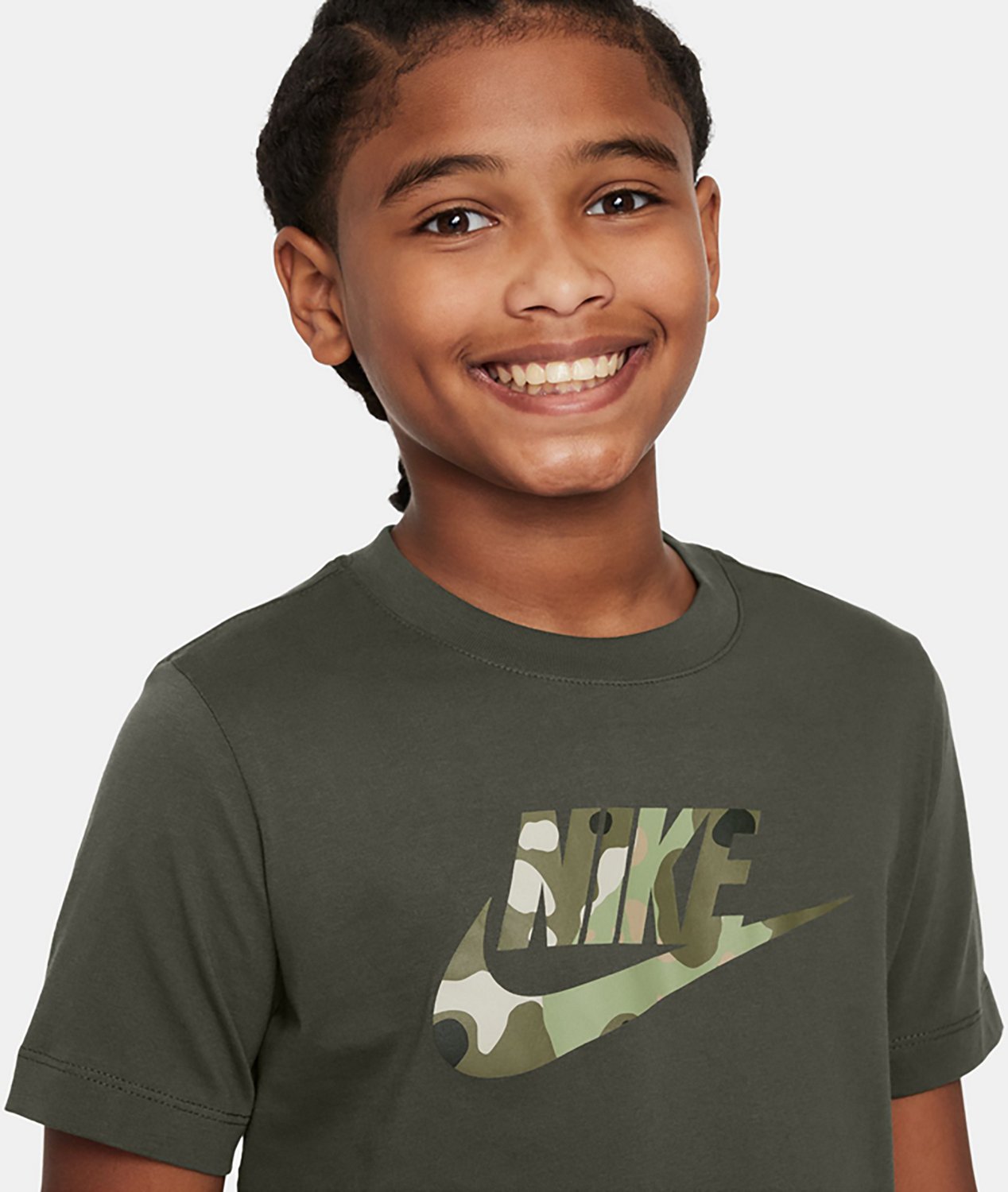 Nike Boys Club Camo Short Sleeve T shirt Academy