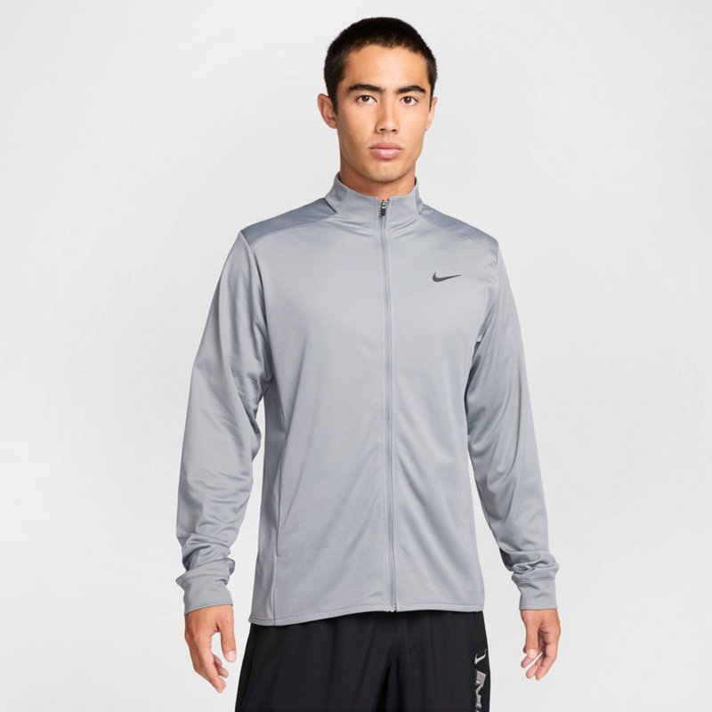 Nike Men's Dri-Fit Totality Full-Zip Knit Jacket Grey/(Black), X-Large - Men's Athletic Jackets at Academy Sports