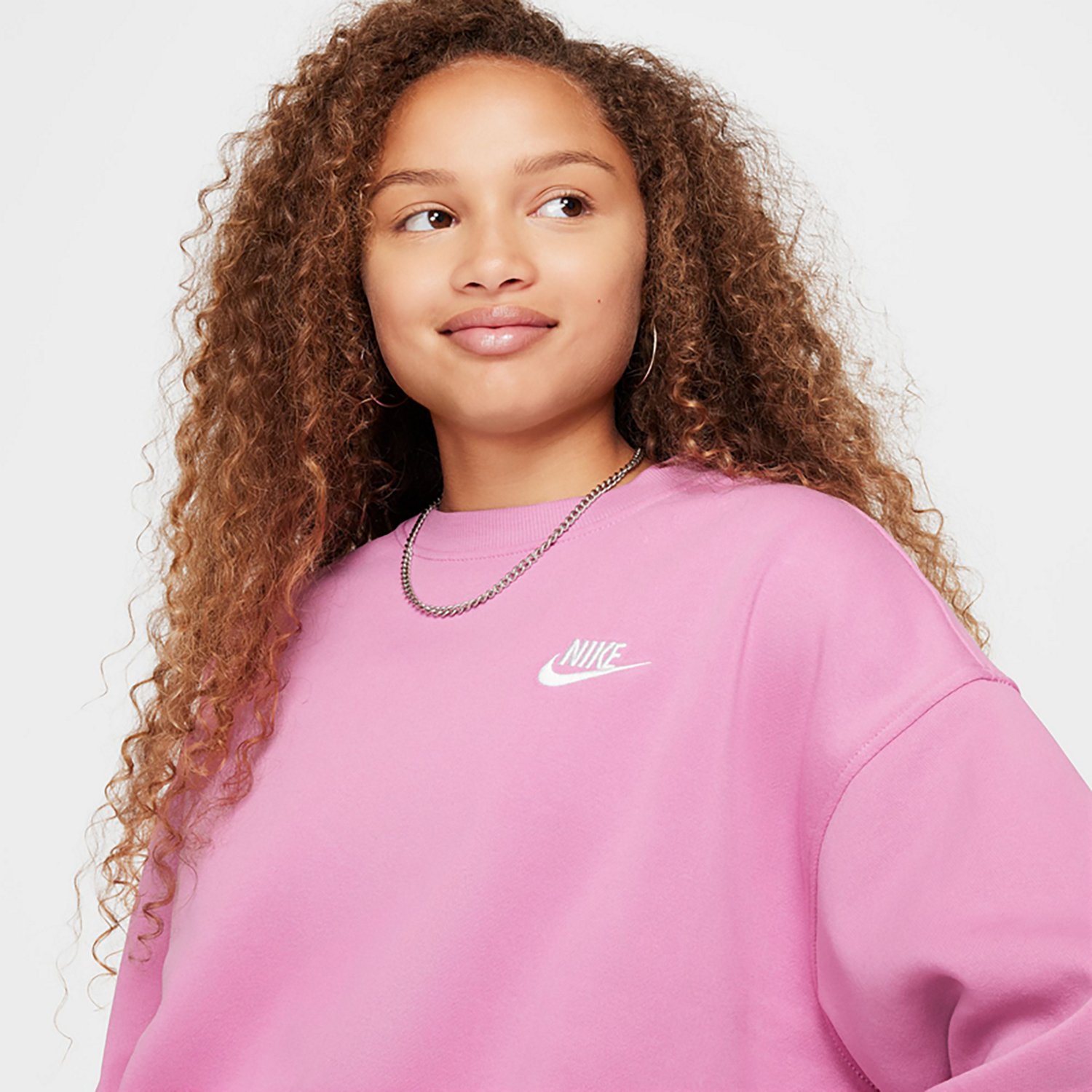 Nike Sportswear Girl's Club Fleece Boxy Crew-Neck Sweatshirt - view number 3