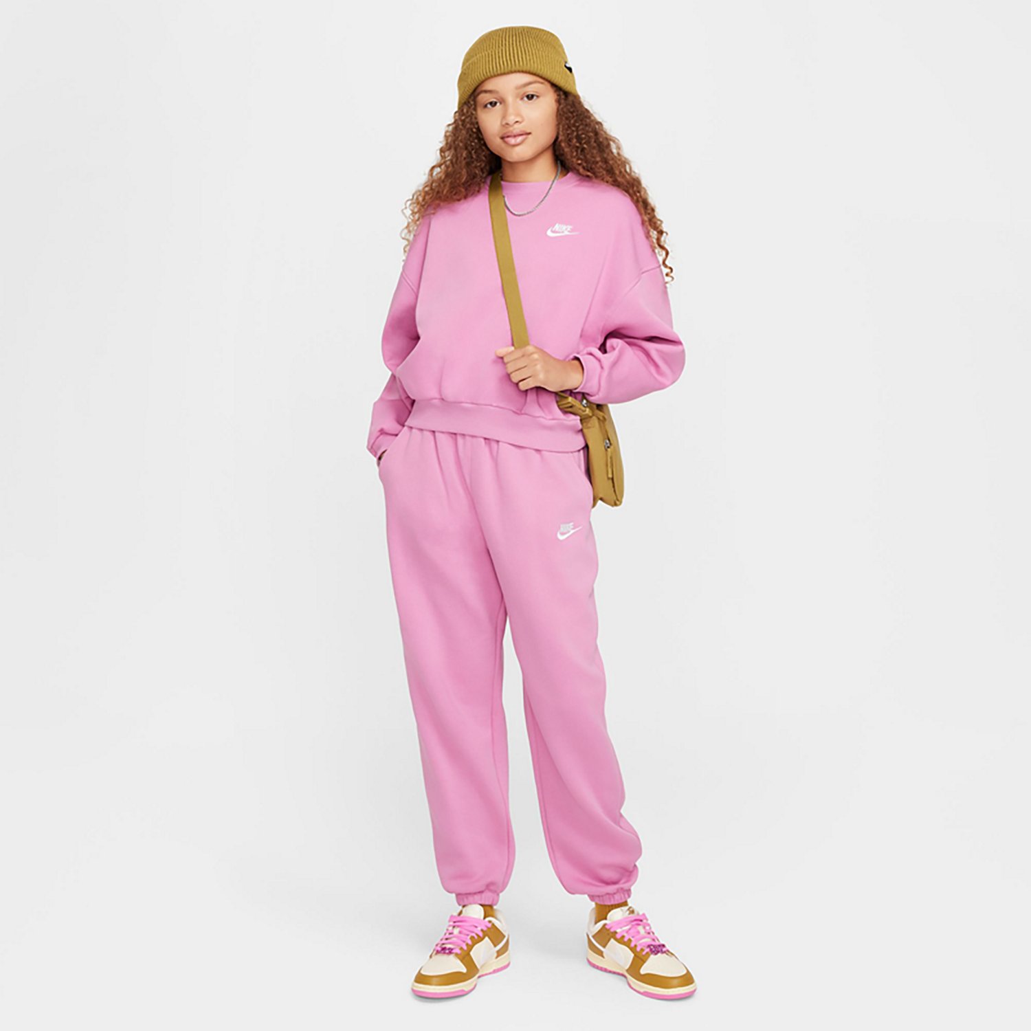 Nike Sportswear Girl's Club Fleece Boxy Crew-Neck Sweatshirt - view number 4