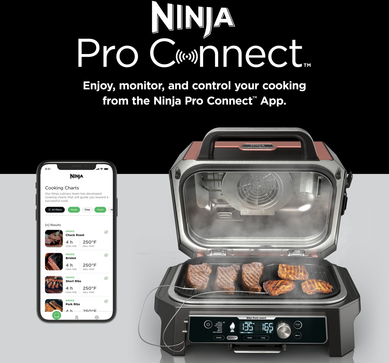 Ninja Woodfire ProConnect Premium XL Outdoor Grill and Smoker                                                                    - view number 3