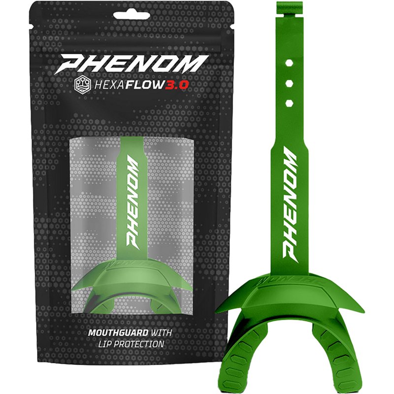 Phenom Elite Hexa-Flow 3.0 Lip Protector Mouthguard Dark Green - Football Equipment at Academy Sports