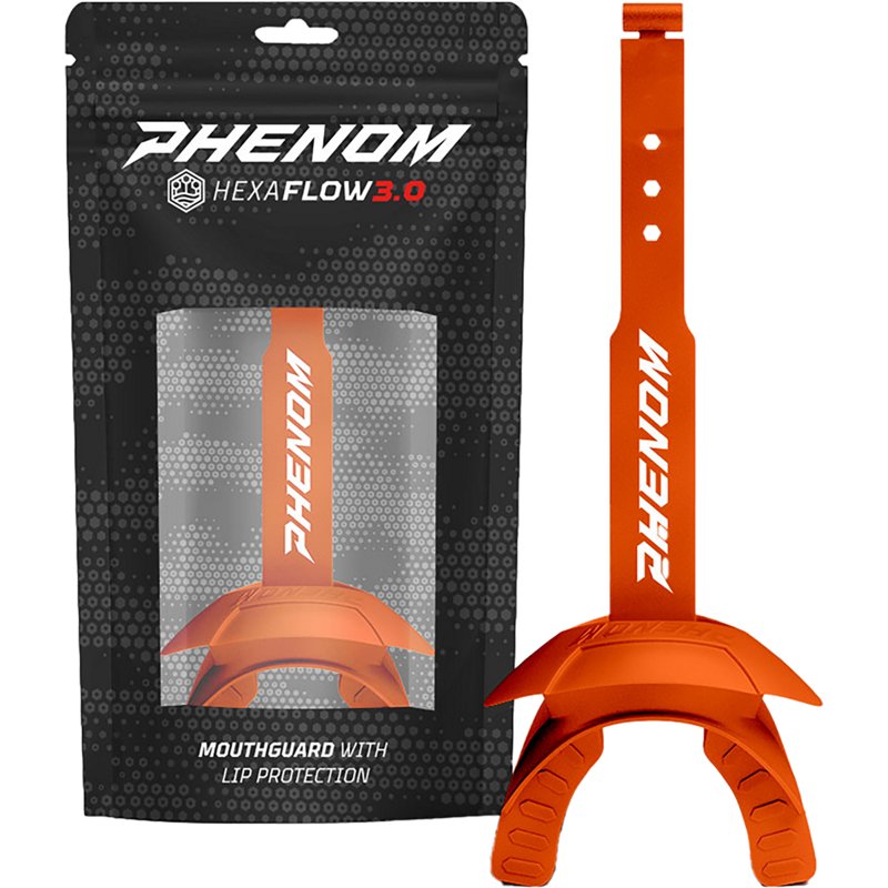 Phenom Elite Hexa-Flow 3.0 Lip Protector Mouthguard Orange - Football Equipment at Academy Sports