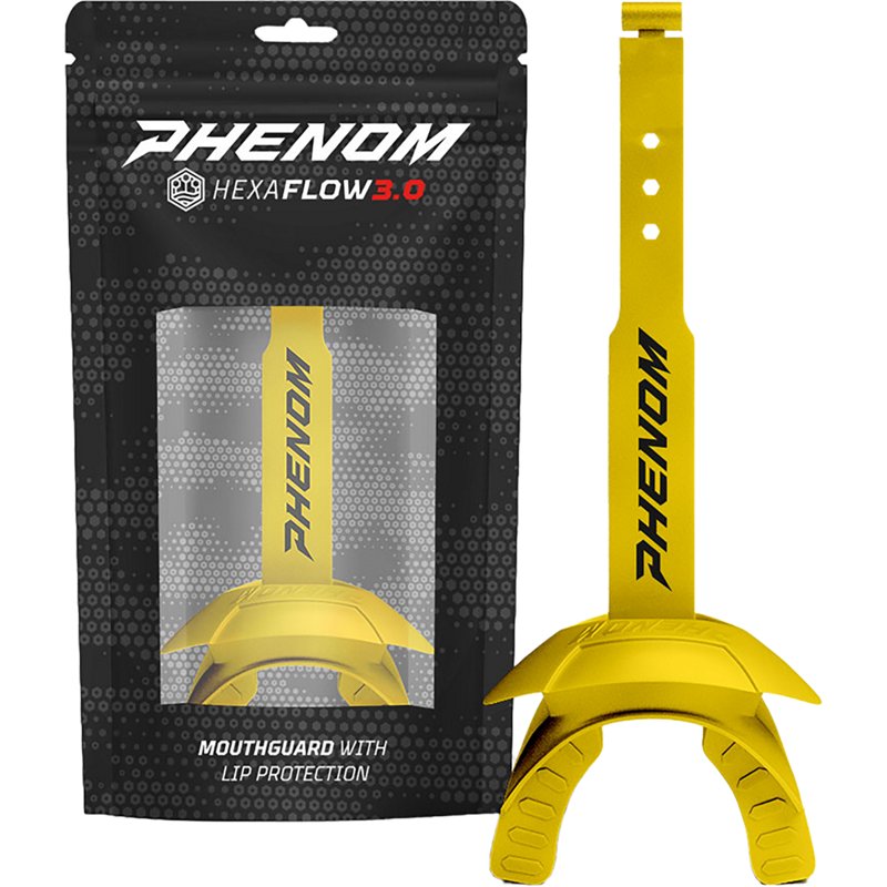 Phenom Elite Hexa-Flow 3.0 Lip Protector Mouthguard Yellow - Football Equipment at Academy Sports