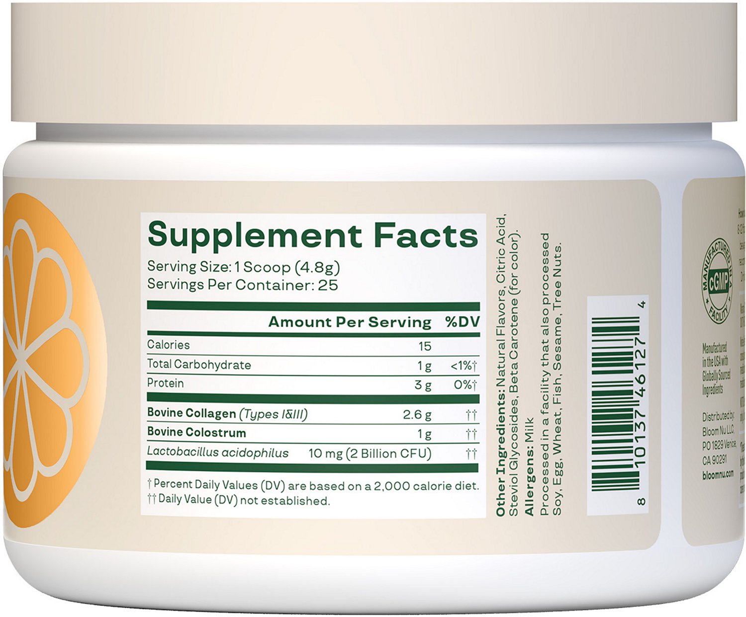 Bloom Nutrition Colostrum & Collagen Peptides 25-Pack - view number 2