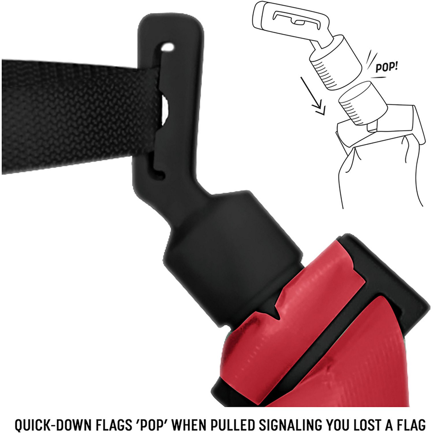 Champro Quick-Down Pop 2-Flag Football Belt 6-Pack                                                                               - view number 2