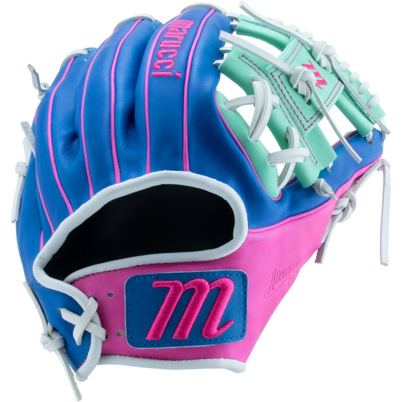 Marucci 11.5 in Ascension Series I-Web Baseball Glove Navy Blue/Pink - Sball/Bball Glove And Mitt at Academy Sports