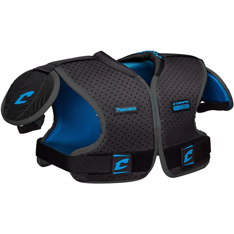 Champro Kids' 7-Series Flag Football Shoulder Pad Black/Blue, 3X-Large - Football Equipment at Academy Sports