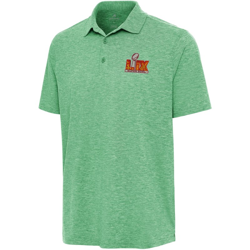 Antigua Mens NFL Super Bowl LIX Par 3 Polo