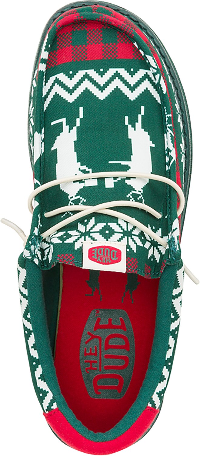 HEYDUDE Men's Wally Holiday Novelty Plaid Slip-on Shoes                                                                          - view number 3