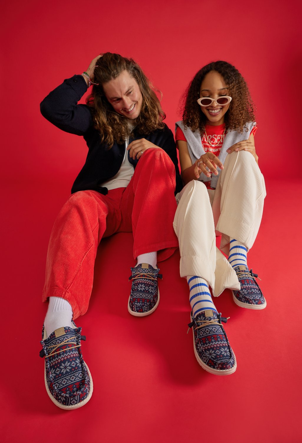 HEYDUDE Men's Wally Fairisle Sweater Slip-on Shoes - view number 7