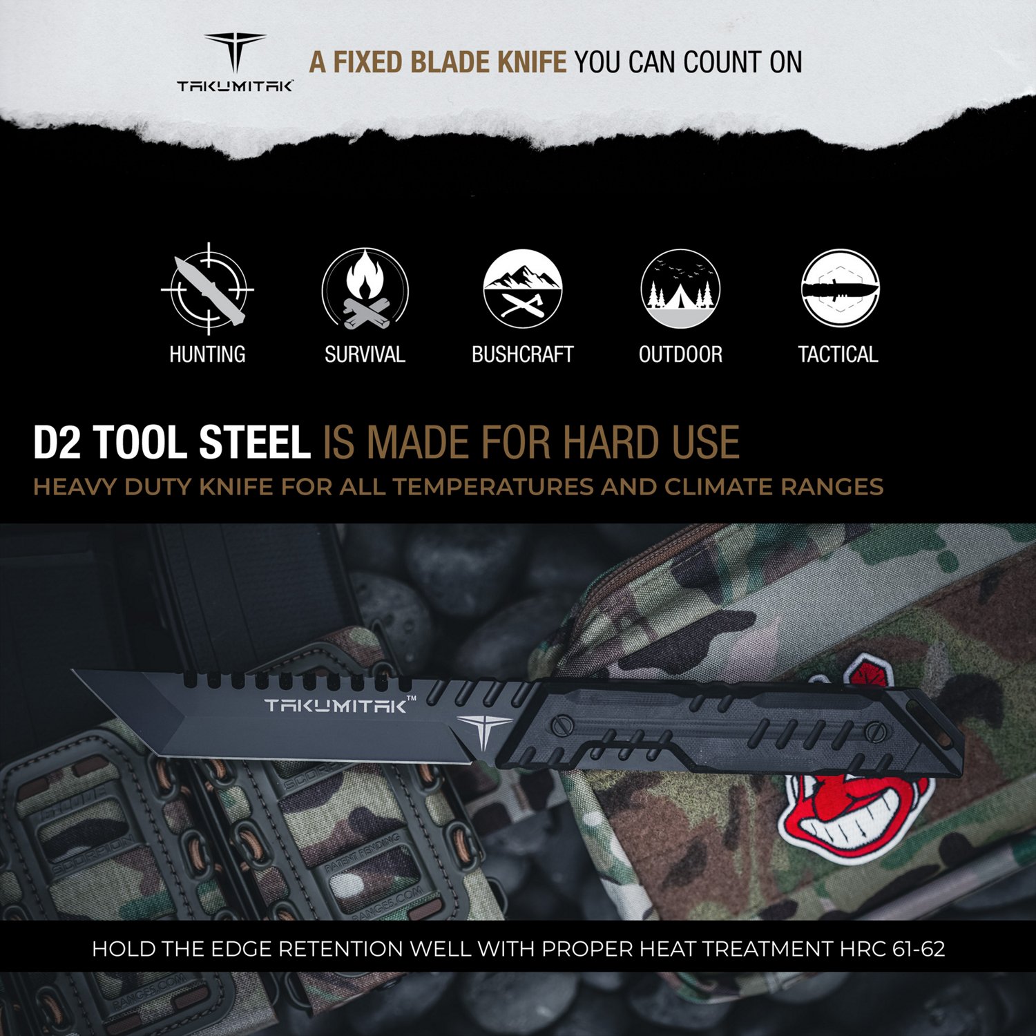 Takumitak Solution D2 Fixed Blade Knife