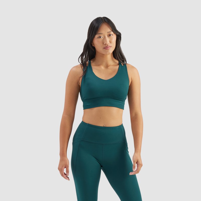 Freely Women's James Luxe Sports Bra Ponderosa Pine, Small - Women's Workout Bras at Academy Sports