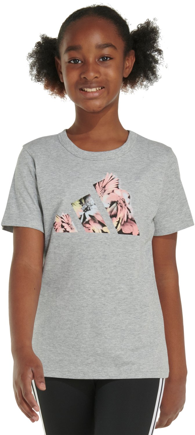 adidas Girl's Short Sleeve Heather Tee - view number 1