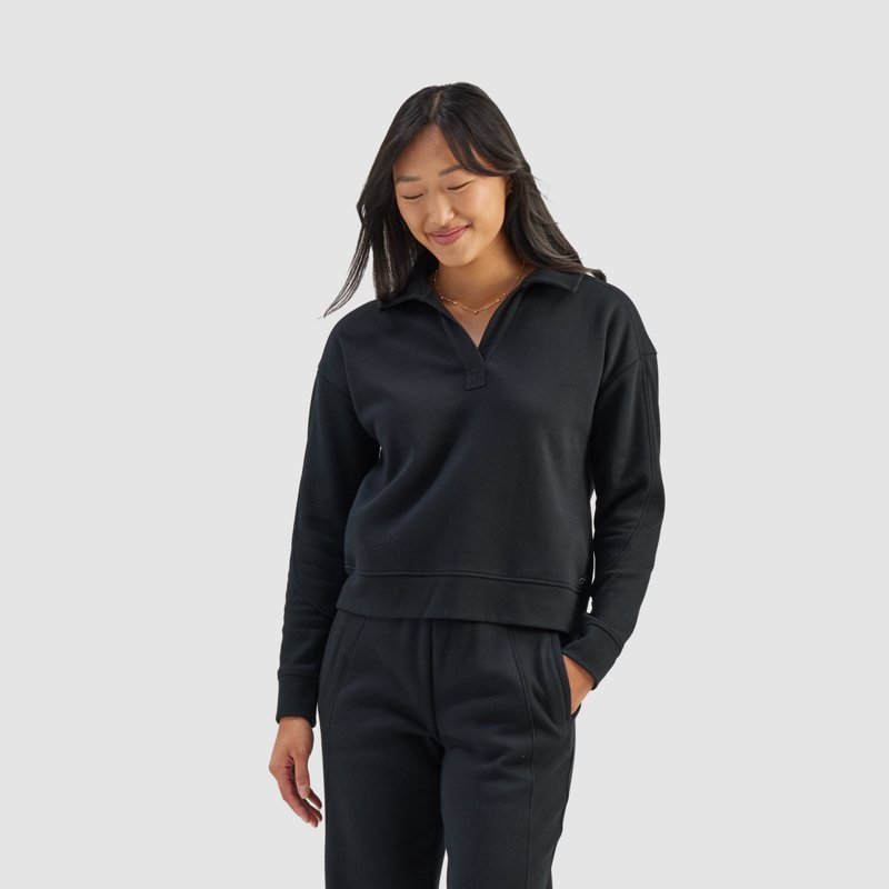 Freely Women's Kendra Long Sleeve Top Black, Small - Women's Athletic Fleece at Academy Sports