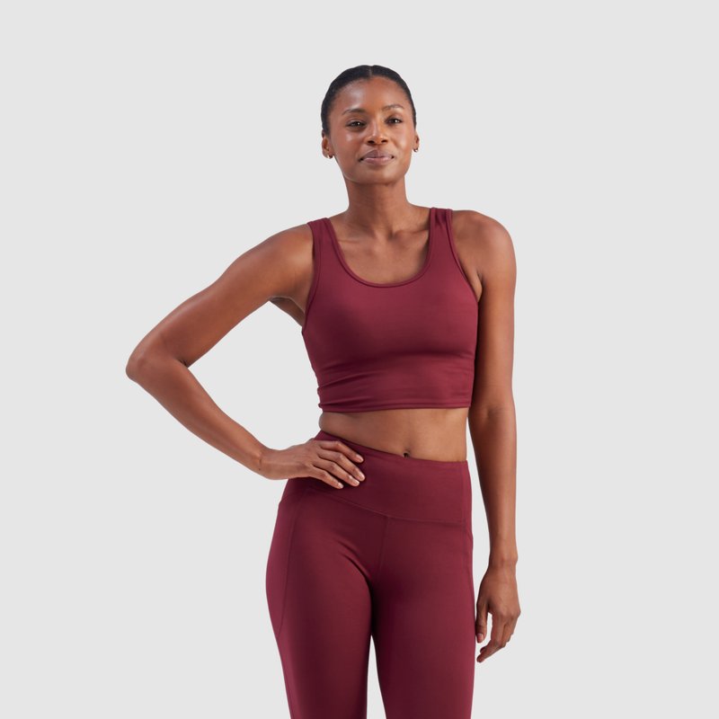 Freely Women's Haven Luxe Long Bra Zinfandel, Small - Women's Workout Bras at Academy Sports