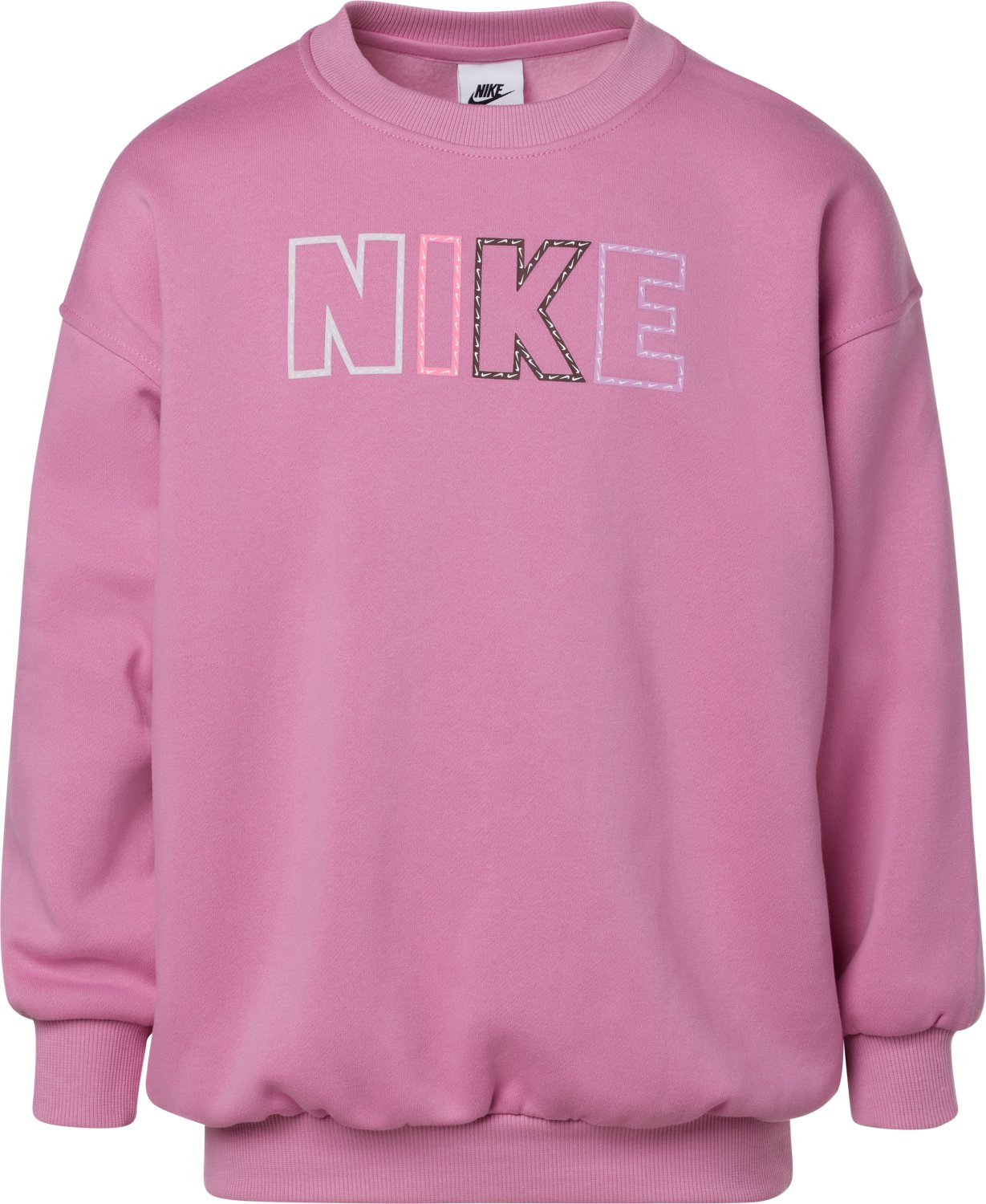 Nike Sportswear Girl's Club Fleece Oversized Crew-Neck Sweatshirt - view number 7
