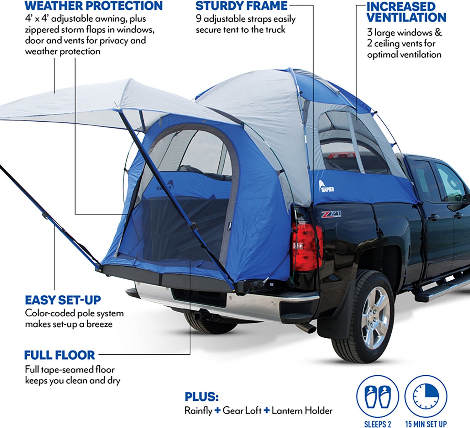  Napier Outdoors 2-Person Sportz Truck Tent - 8'-8'2" Full Size Long  - view number 5