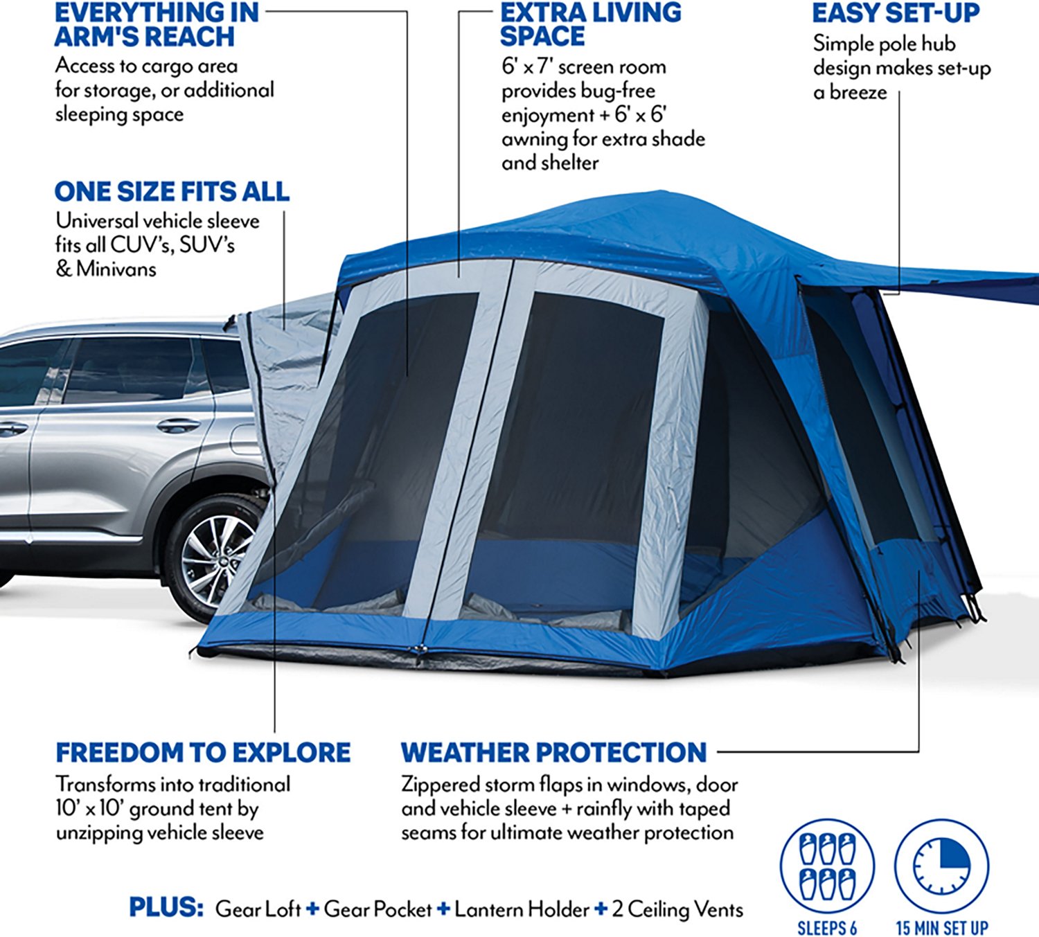 Napier Outdoors Sportz 6 Person SUV Tent  - view number 6