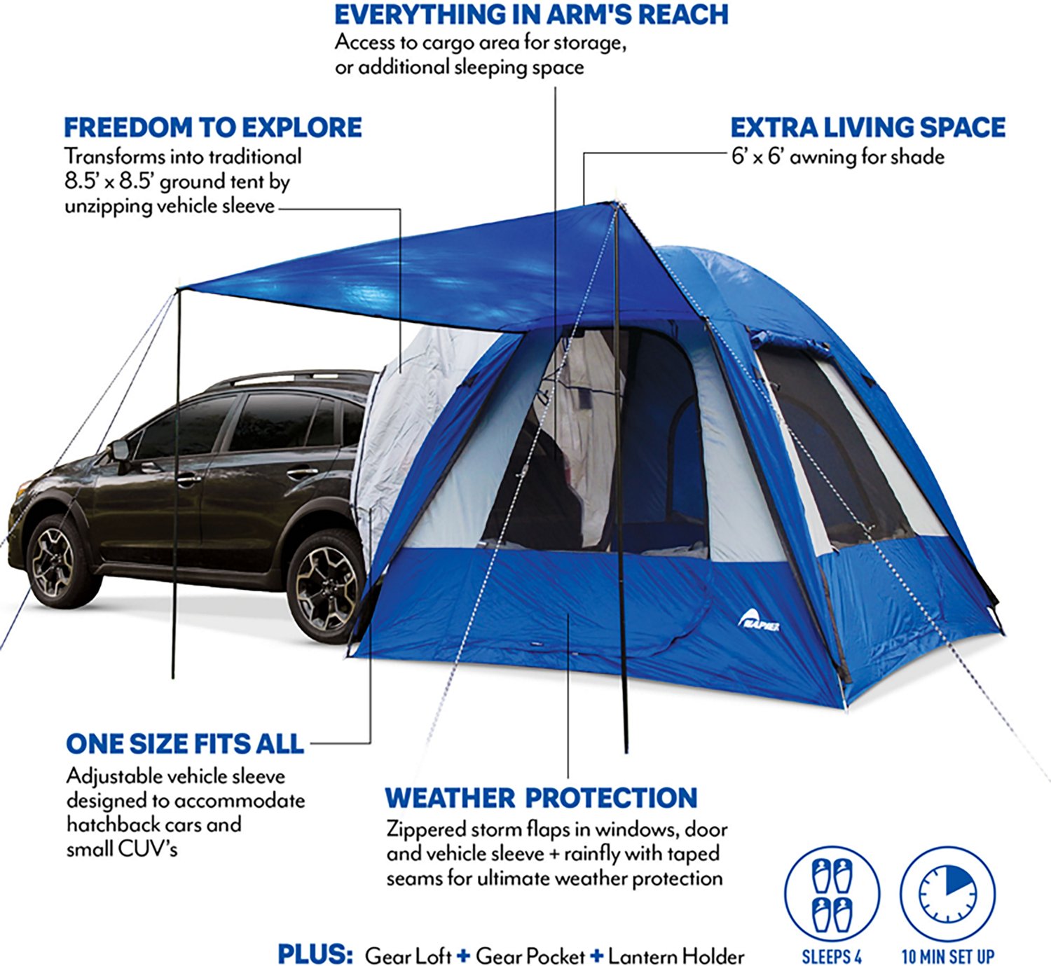 Napier Outdoors Sportz Dome-to-Go 4-Person Trunk Tent - view number 6