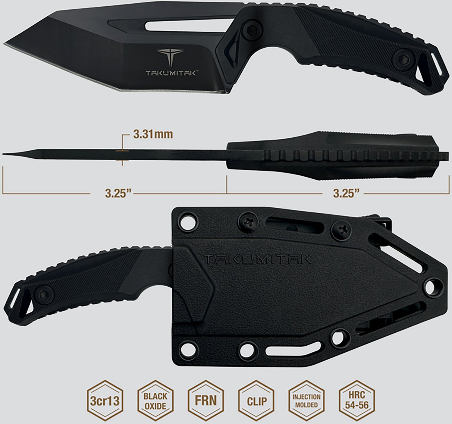 Takumitak Big Head 3cr13 Fixed Blade Knife                                                                                       - view number 2