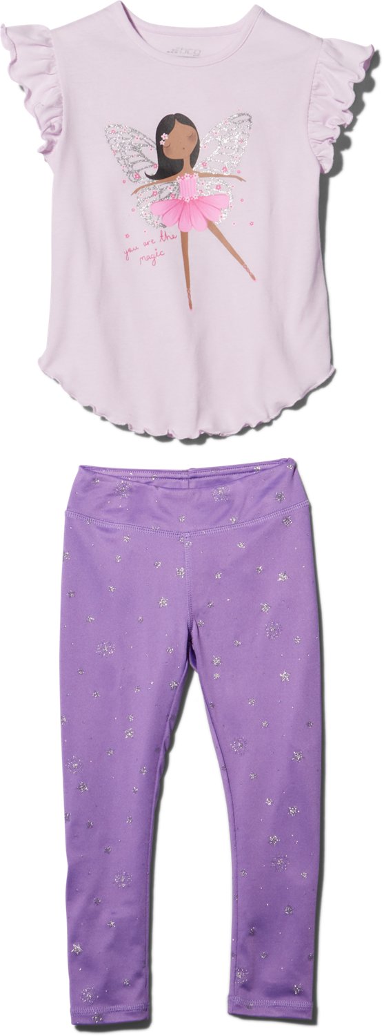 BCG Toddlers' Ruffle Tee Legging Set