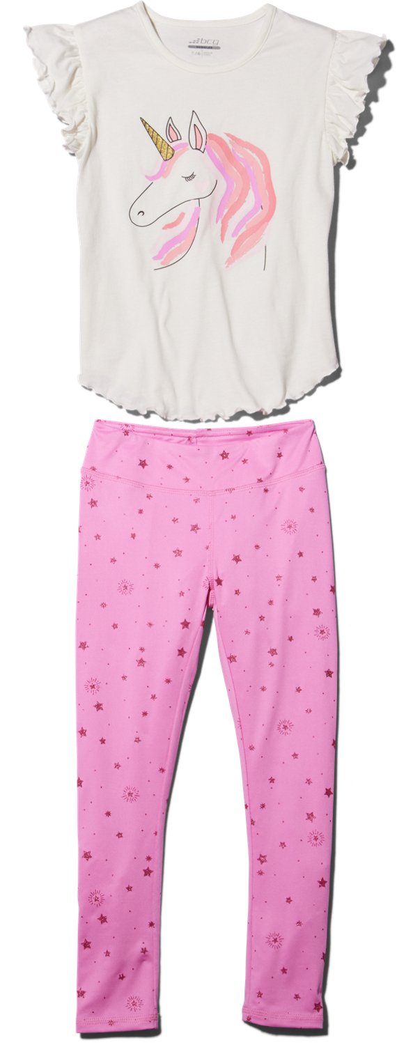 BCG Girls' (4-6X) Ruffle Tee Legging Set