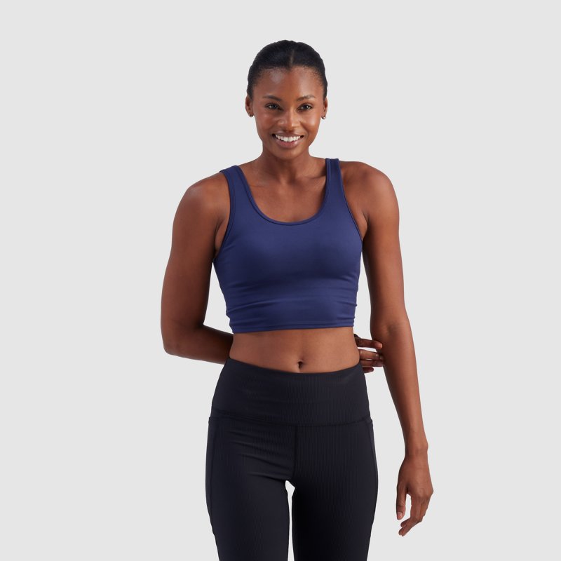 Freely Women's Haven Luxe Long Bra Peacoat, X-Small - Women's Workout Bras at Academy Sports