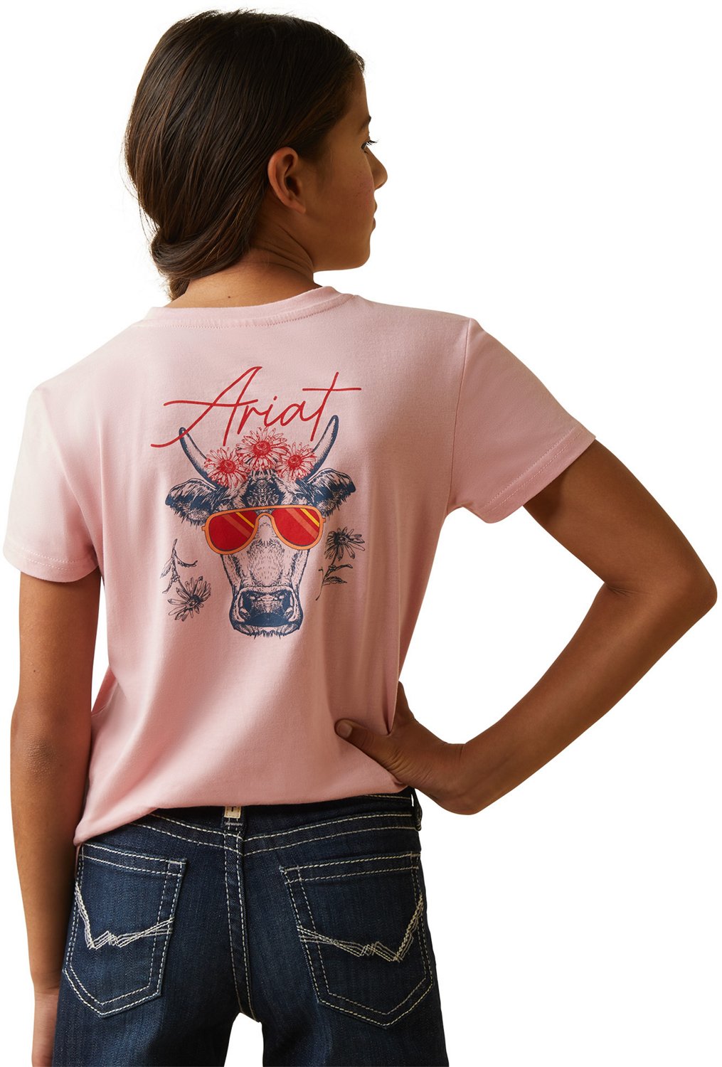 Ariat Girls' R.E.A.L Cool Cow Tee                                                                                                - view number 2