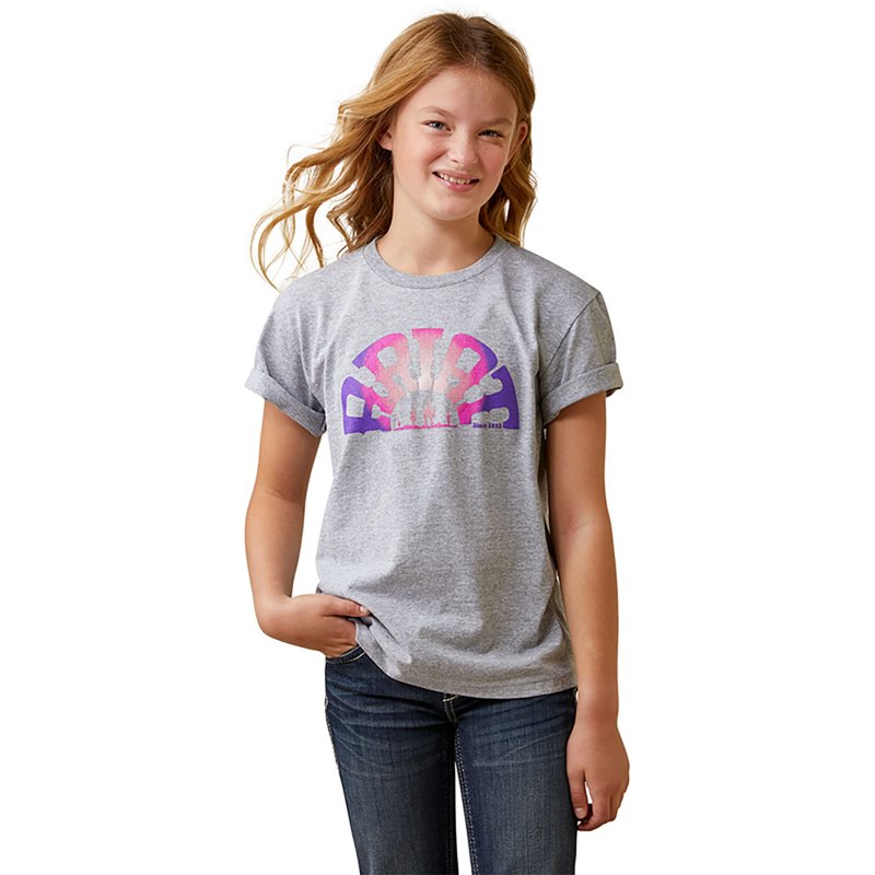 Ariat Girls' Rainbow Sunset Short Sleeve Tee