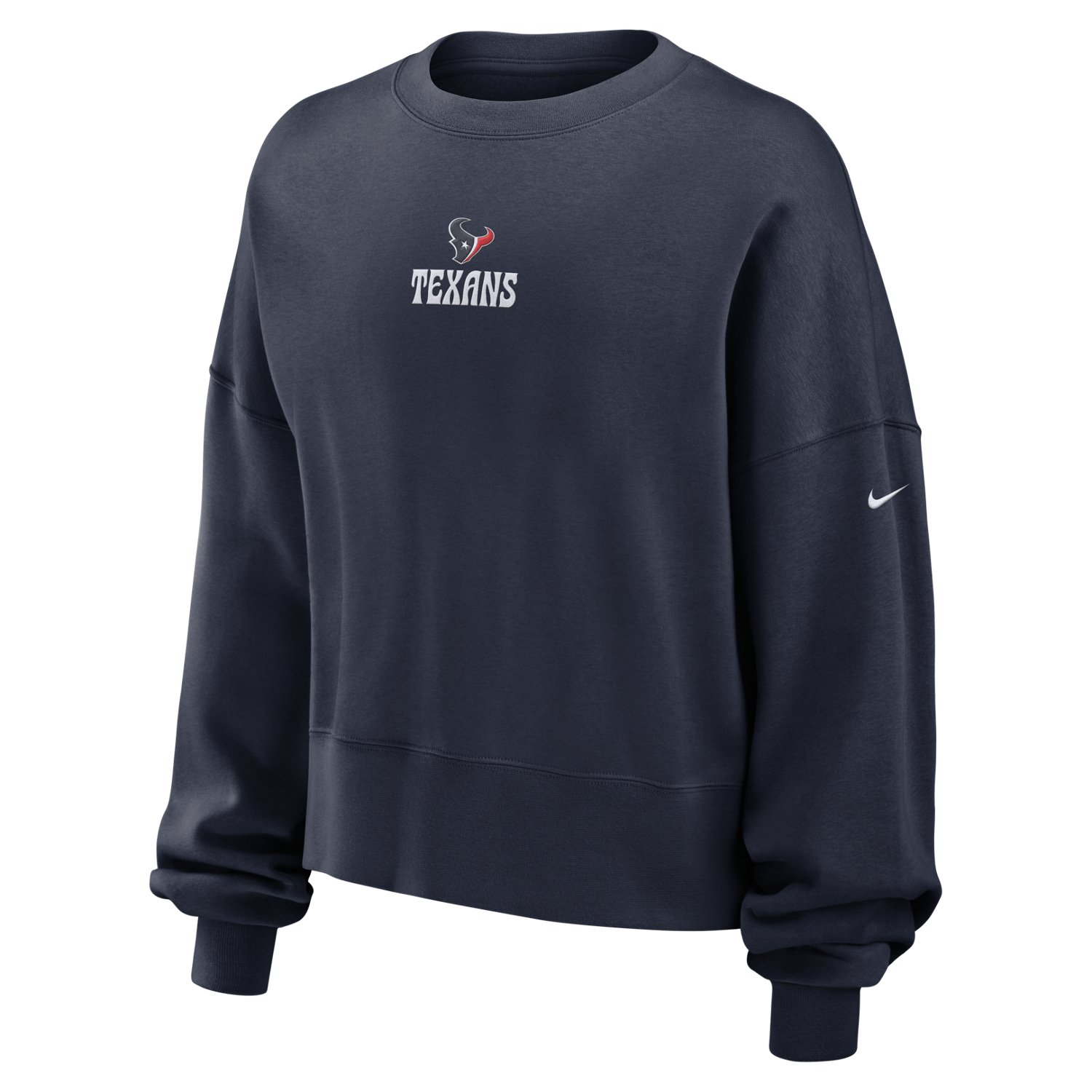 Nike Women's Houston Texans Oversized Minimal Long Sleeve Crewneck