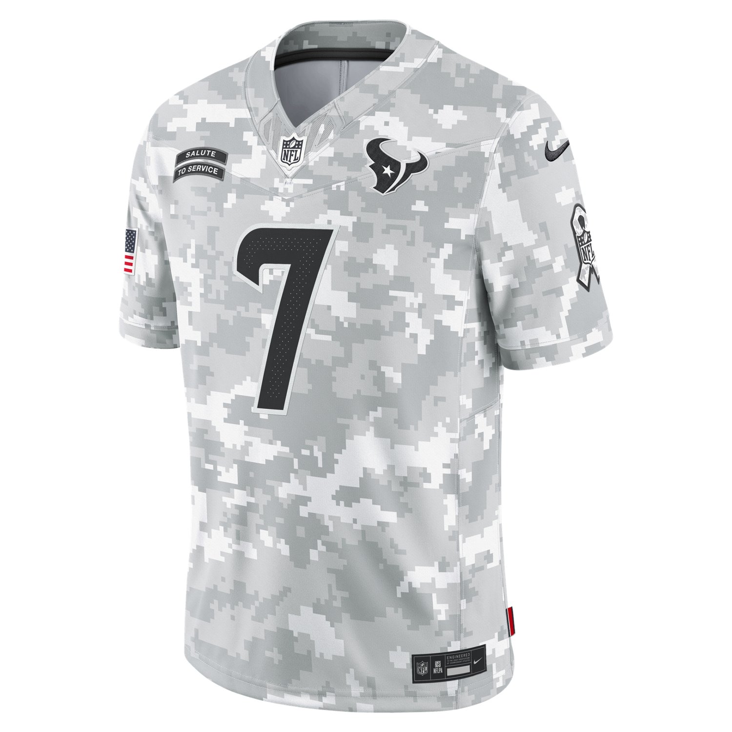 Nike Men's Houston Texans Salute To Service C.J. Stroud #7 Short Sleeve Jersey - view number 2