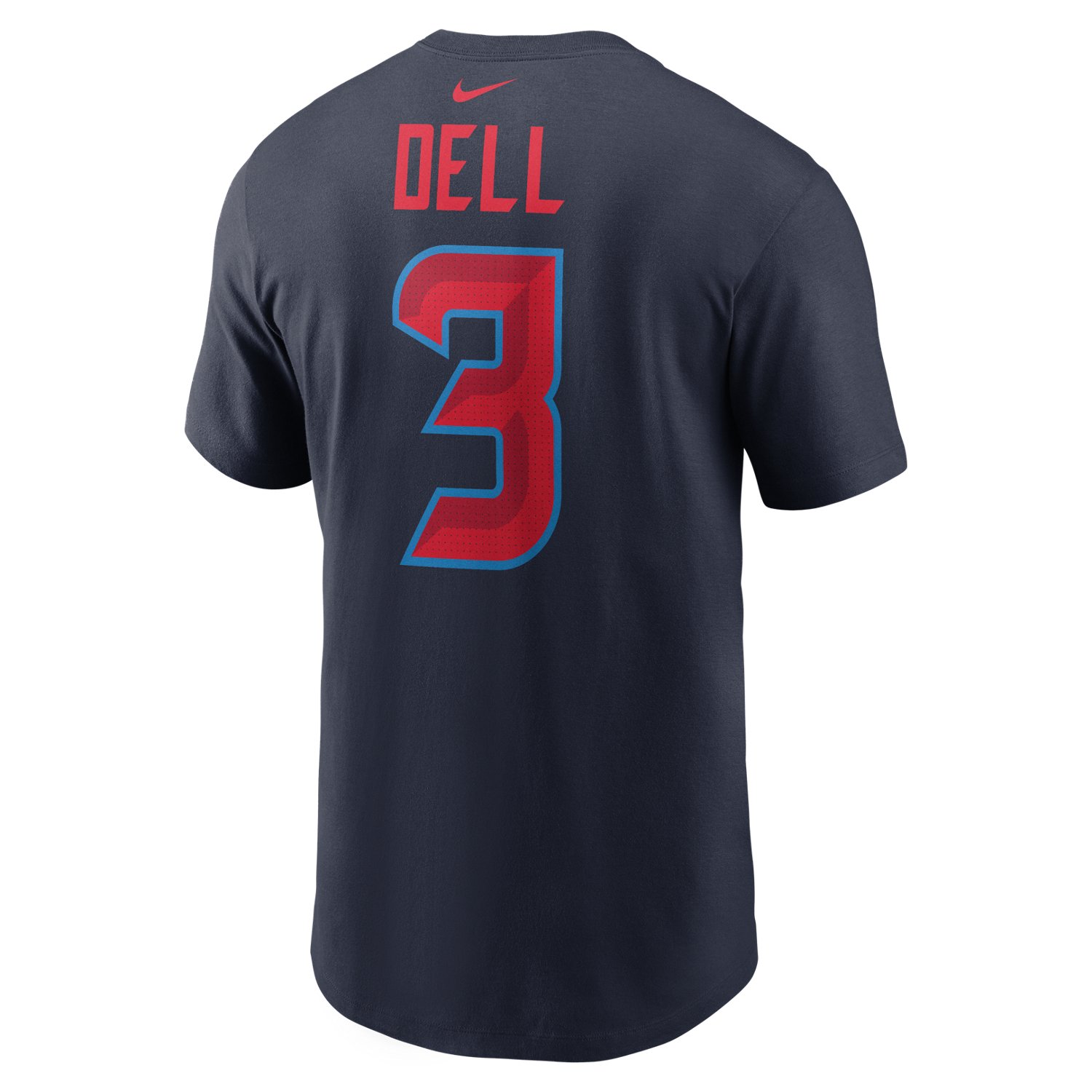 Nike Men's Houston Texans Tank Dell #3 Helmet Logo N&N Short Sleeve Tee