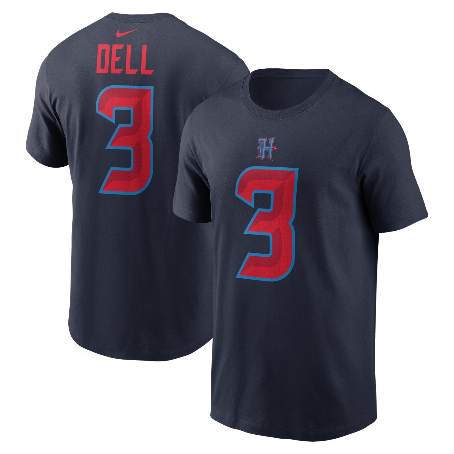 Nike Men's Houston Texans Tank Dell #3 Helmet Logo N&N Short Sleeve Tee - view number 3