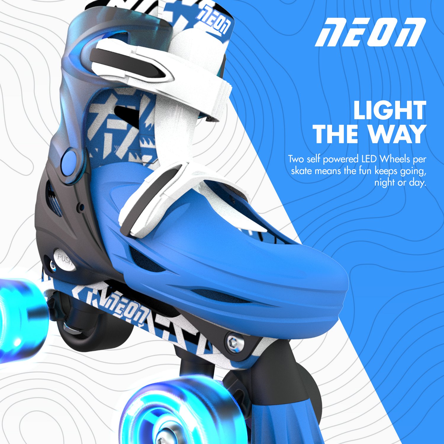 NEON Boys' Combo Inline and Quad Adjustable Light-Up Skates - view number 3
