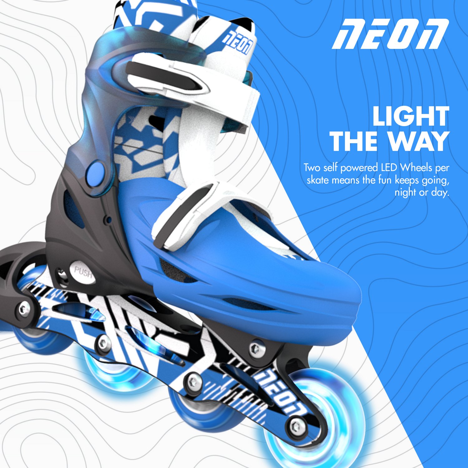 NEON Boys' Combo Inline and Quad Adjustable Light-Up Skates - view number 4
