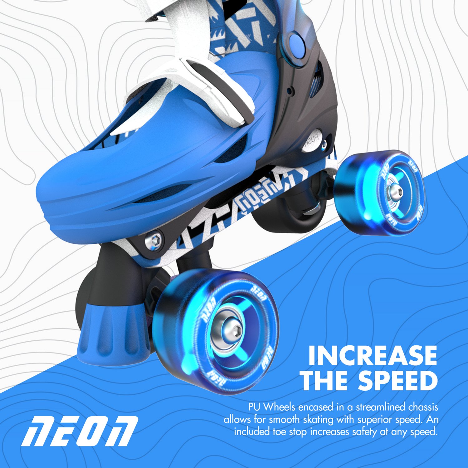 NEON Boys' Combo Inline and Quad Adjustable Light-Up Skates - view number 6