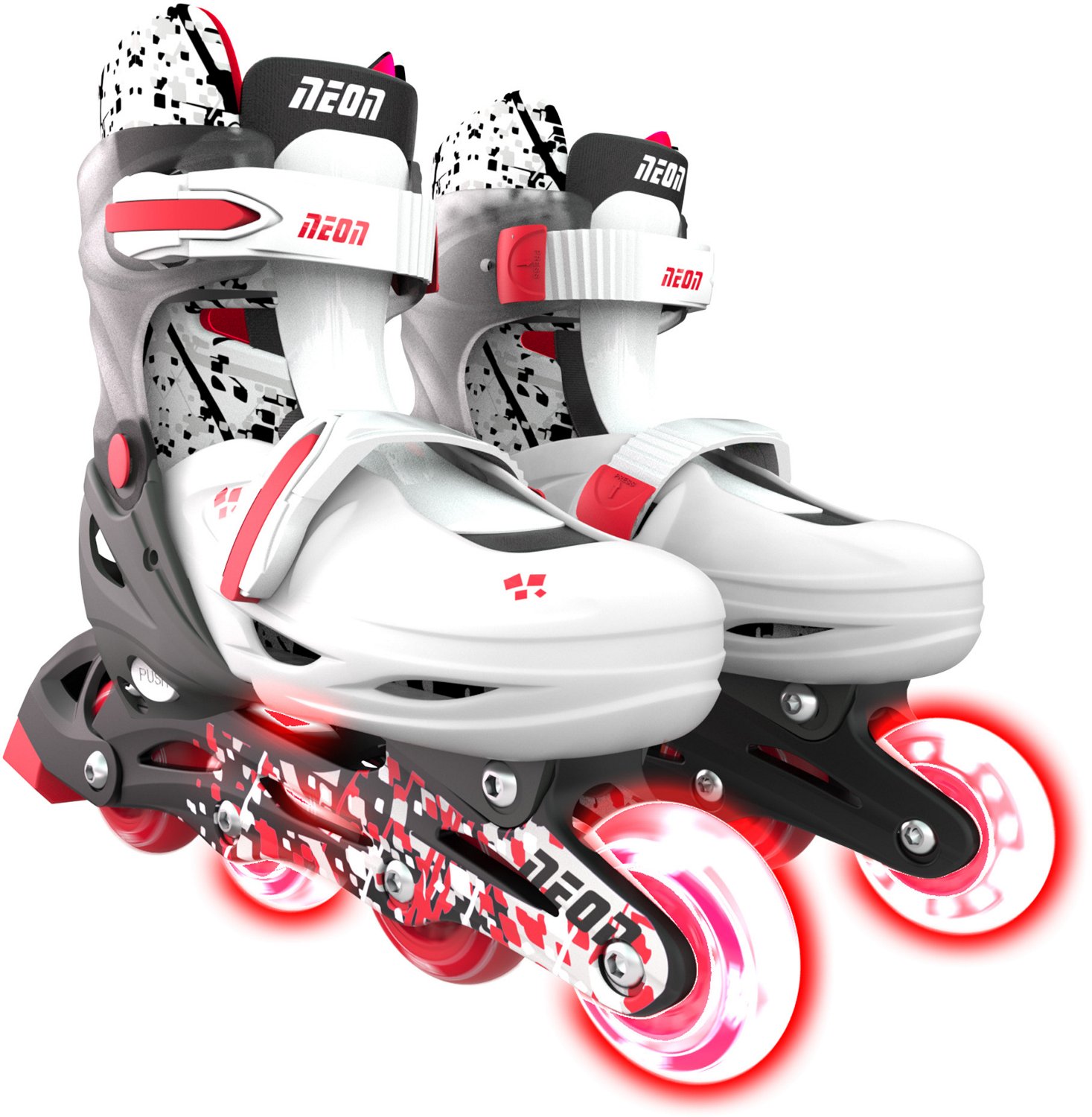 NEON Boys' Combo Inline and Quad Adjustable Light-Up Skates - view number 2